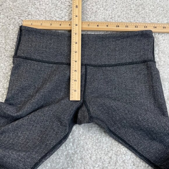 Lululemon Wunder Under Legging Low Rise Black Gray Herringbone - Picture 5 of 6